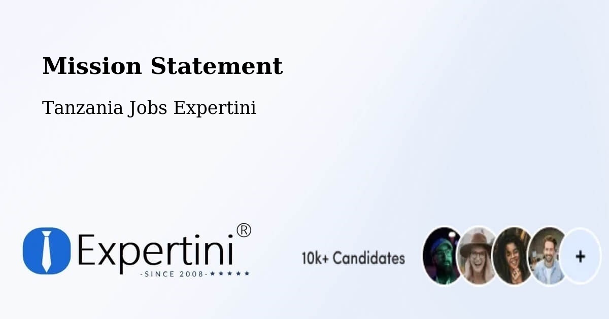 Corporate Mission – Koani Ndogo - Tanzania Jobs Expertini